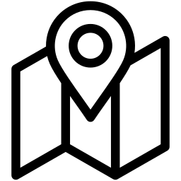 Black map fold icon used to highlight local service areas on the Sunshine Coast.
