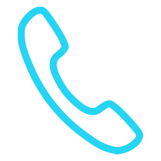 Cyan telephone icon for direct contact with our licensed electricians.