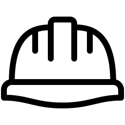 Black safety helmet icon for electrical safety inspection services.